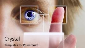  Presentation with iris - Amazing slides having new age - finger print being compared backdrop and a lemonade colored foreground