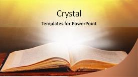  Presentation with brown - Amazing presentation design having new age - opened book on table backdrop and a blonde colored foreground