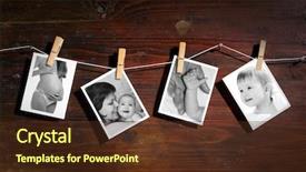  Presentation with newborn - Audience pleasing presentation design consisting of new age - pictures of a newborn backdrop and a tawny brown colored foreground