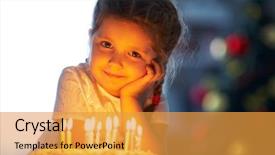  Presentation with birthday cake - Slide set consisting of new age - portrait of little pretty girl background and a gold colored foreground