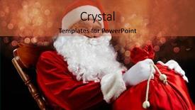  Presentation with light golden lights - Cool new slides with new age - santa sitting with a sack backdrop and a red colored foreground