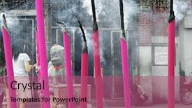  Presentation with chinese temple - Presentation with new age religion - chinese temple panang malaysia background and a violet colored foreground