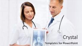  Presentation with radiology - Colorful presentation theme enhanced with fashion - man embraces woman in black backdrop and a tawny brown colored foreground