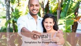  Presentation with sonogram - Colorful slide deck enhanced with new anatomy - portrait of happy husband backdrop and a coral colored foreground