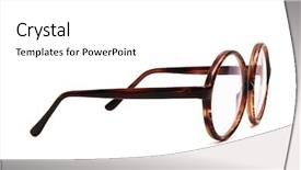  Presentation with glasses - Beautiful PPT theme featuring new-and-modern-glasses backdrop and a white colored foreground