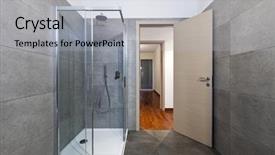  Presentation with cabin - Slide deck enhanced with new apartment bathroom shower cabin background and a light gray colored foreground