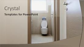  Presentation with open door - Cool new presentation theme with new apartment door open view wc backdrop and a soft green colored foreground