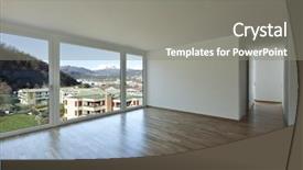  Presentation with new cold room storage - Presentation enhanced with new apartment interior empty room background and a gray colored foreground