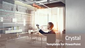  Presentation with concept - Slide deck consisting of new approach - businessman draw progress concept mixed background and a  colored foreground