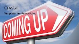  Presentation with coming soon - Amazing slide deck having new approach - coming up or soon expecting backdrop and a  colored foreground