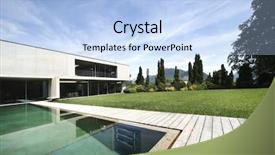  Presentation with green architecture - PPT layouts enhanced with new architecture beautiful modern house background and a light blue colored foreground
