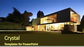  Presentation with architecture - Presentation having new architecture beautiful modern house background and a tawny brown colored foreground