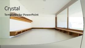  Presentation with architecture - PPT layouts with new architecture interior modern school background and a  colored foreground