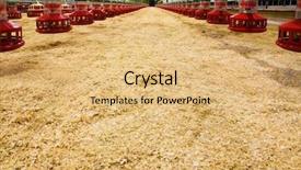  Presentation with poultry farm - Presentation enhanced with new automated integrated poultry farm background and a coral colored foreground