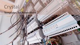  Presentation with high voltage - PPT theme enhanced with new-automated-system-of-electric background and a coral colored foreground