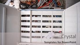  Presentation with high voltage - Audience pleasing slide deck consisting of new-automated-system-of-electric backdrop and a light gray colored foreground