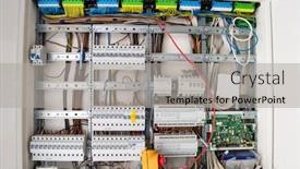  Presentation with high voltage - PPT layouts having new-automated-system-of-electric background and a light gray colored foreground
