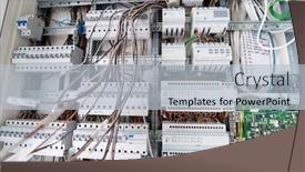  Presentation with high voltage - Beautiful theme featuring new-automated-system-of-electric backdrop and a light blue colored foreground