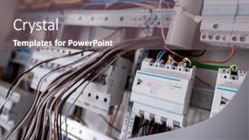  Presentation with high voltage - PPT layouts with new-automated-system-of-electric background and a gray colored foreground