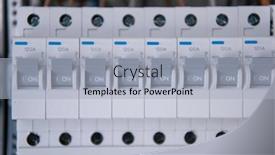  Presentation with high voltage - Amazing PPT theme having new-automated-system-of-electric backdrop and a light blue colored foreground