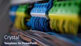  Presentation with high voltage - Slide set consisting of new-automated-system-of-electric background and a ocean colored foreground