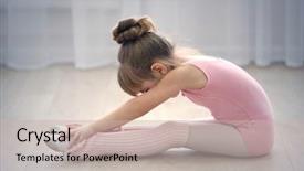  Presentation with movement - Colorful PPT layouts enhanced with new ballet movement at dance backdrop and a soft green colored foreground