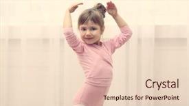  Presentation with pink 80sdisco ball - Presentation theme featuring new ballet movement at dance background and a lemonade colored foreground