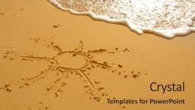  Presentation with new beginnings - Amazing presentation design having new beginnings - beach fun backdrop and a gold colored foreground