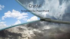  Presentation with new beginnings - PPT theme featuring new beginnings - zipper for the sky background and a light blue colored foreground