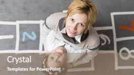  Presentation with school wifi - Slide deck featuring new beginnings education - mother supporting daughter about school background and a coral colored foreground