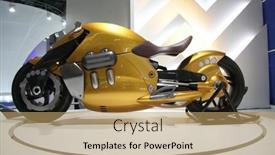  Presentation with new delhi - Audience pleasing PPT theme consisting of new-bike-at-the-autoexpo backdrop and a coral colored foreground