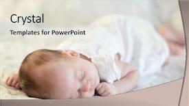  Presentation with neonatal premature newborn baby girl - Amazing presentation design having new born - newborn baby girl asleep backdrop and a sky blue colored foreground
