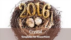  Presentation with new born - PPT theme enhanced with new born 2016 on nest background and a tawny brown colored foreground