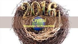  Presentation with new born - Slide deck consisting of new born 2016 with earth background and a tawny brown colored foreground