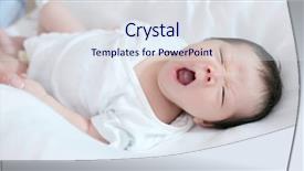  Presentation with new born - Colorful PPT theme enhanced with new born baby feeling relax backdrop and a sky blue colored foreground
