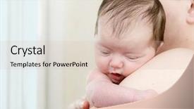  Presentation with new born - Beautiful slides featuring new born baby in father backdrop and a soft green colored foreground