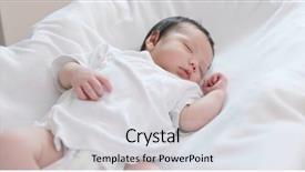 Presentation with new born - Audience pleasing slide set consisting of new born baby sleeping backdrop and a light gray colored foreground