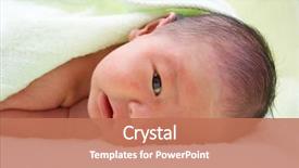  Presentation with new born - Presentation theme enhanced with new born baby background and a coral colored foreground