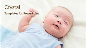  Presentation with new baby - Audience pleasing PPT layouts consisting of new born child - baby boy backdrop and a cream colored foreground