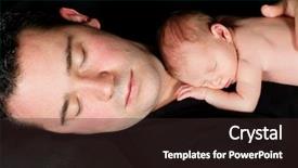  Presentation with christmas baby jesus sleeping - Audience pleasing PPT theme consisting of new born child - sleeping father with his 18 backdrop and a wine colored foreground