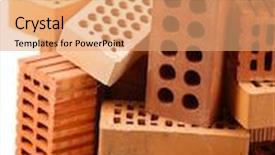  Presentation with white bricks - Amazing presentation theme having new-bricks-isolated-on-white backdrop and a coral colored foreground