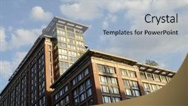  Presentation with buildings - Audience pleasing slide set consisting of gentrification - new buildings backdrop and a light blue colored foreground