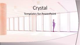  Presentation with empty - Audience pleasing presentation design consisting of new business beginings - mature businessman visiting empty office backdrop and a  colored foreground