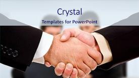  Presentation with hand shake law office - Amazing PPT theme having new business meeting - close up of businessmen shaking backdrop and a sky blue colored foreground