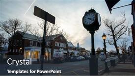  Presentation with street lights - Amazing slides having new-canaan-ct-usa-december backdrop and a tawny brown colored foreground