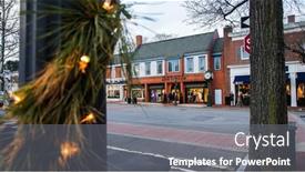  Presentation with street lights - Colorful PPT layouts enhanced with new-canaan-ct-usa-december backdrop and a gray colored foreground