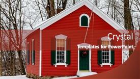  Presentation with blizzard - Colorful PPT theme enhanced with new-canaan-ct-usa-february backdrop and a tawny brown colored foreground