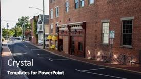  Presentation with avenue - Presentation theme featuring new-canaan-ct-usa-october background and a wine colored foreground