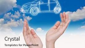  Presentation with dream - Cool new slide deck with new car concept backdrop and a lemonade colored foreground