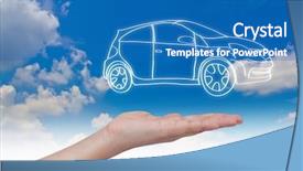  Presentation with dream - PPT layouts consisting of new car concept background and a teal colored foreground